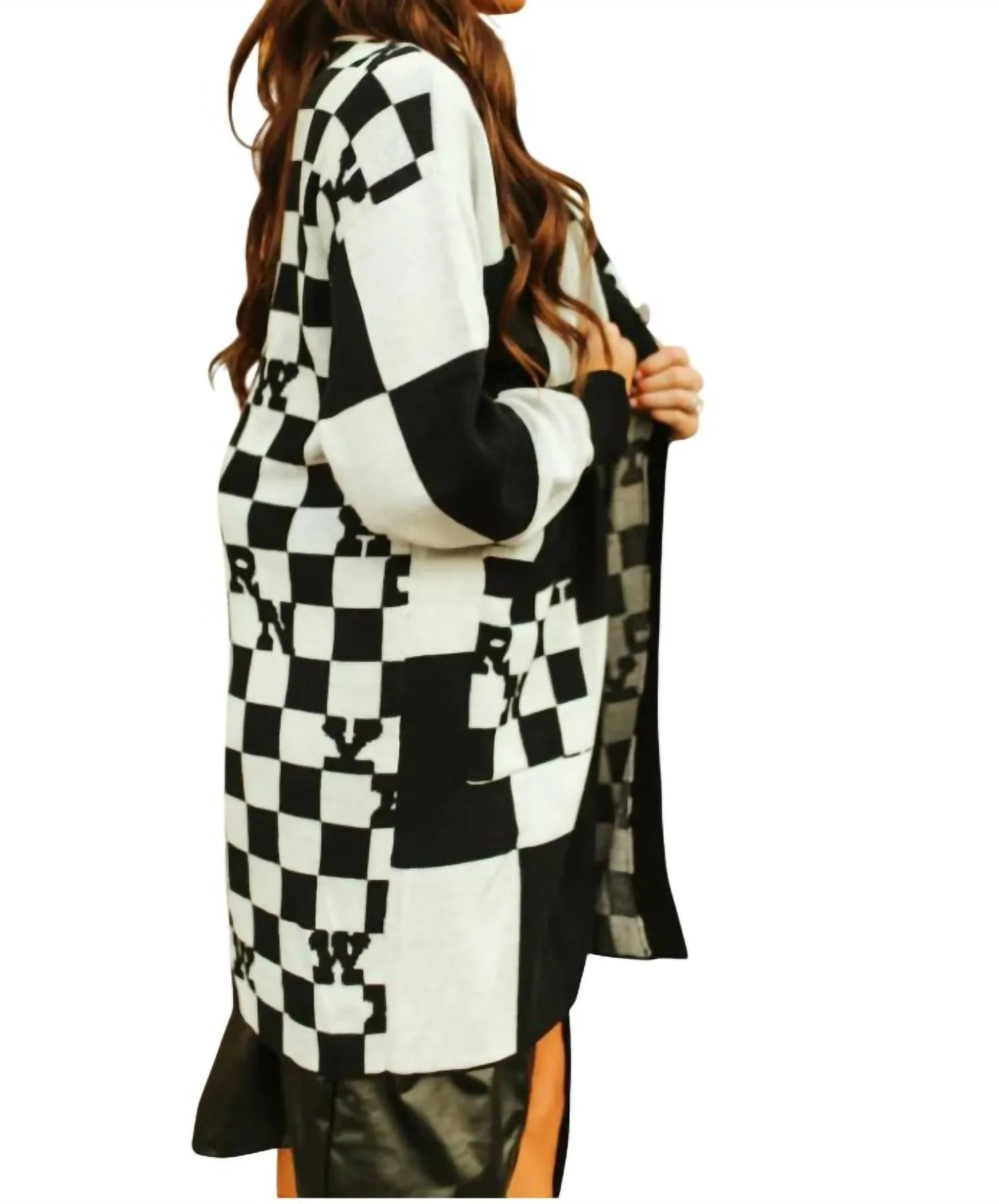 2Flyco - Women's Cowboy Bueno Checkered Cardigan
