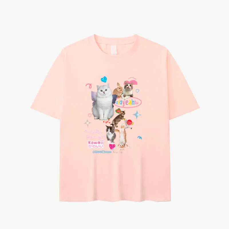 Adorable Cats Collage Aesthetic T-Shirt
