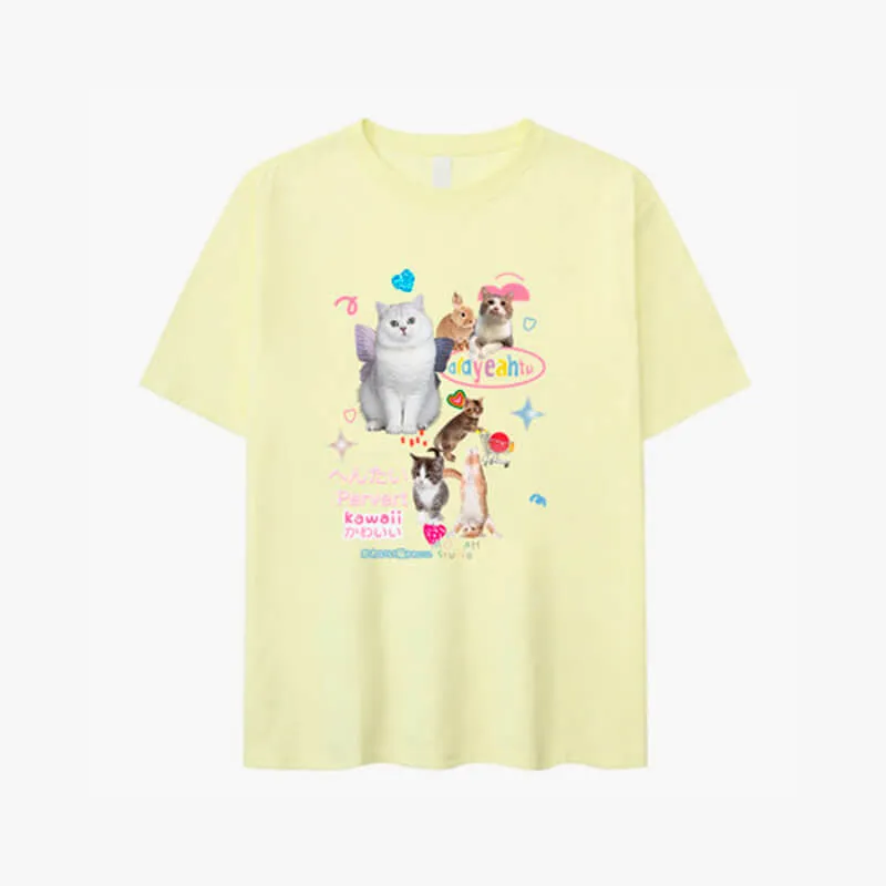 Adorable Cats Collage Aesthetic T-Shirt