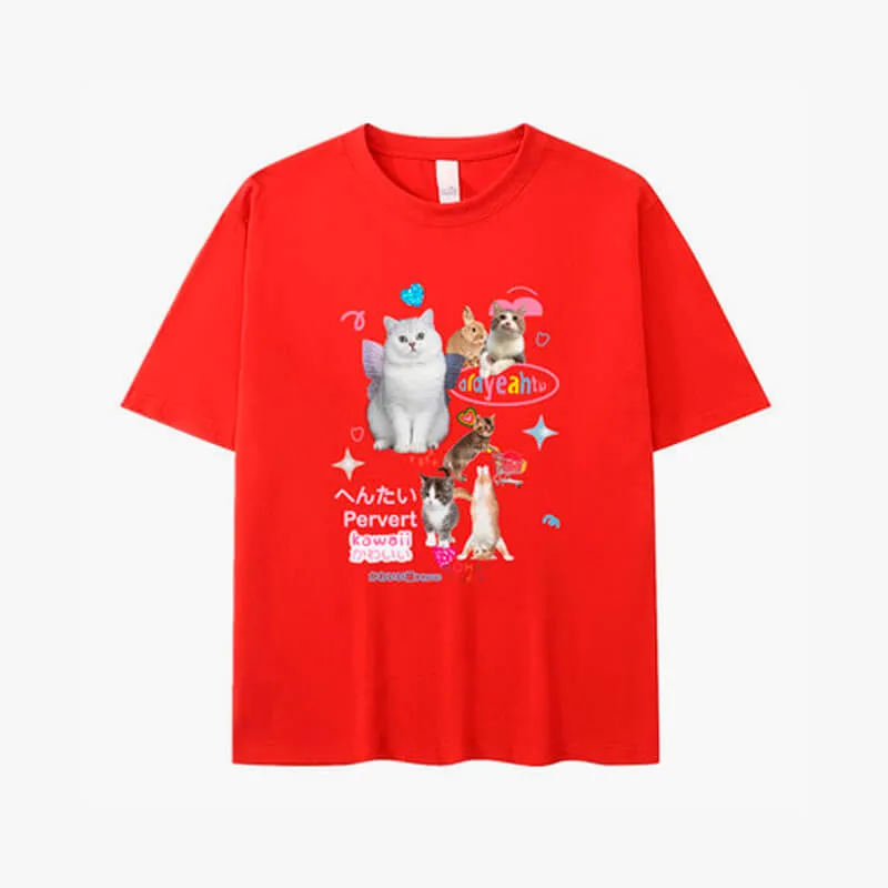 Adorable Cats Collage Aesthetic T-Shirt