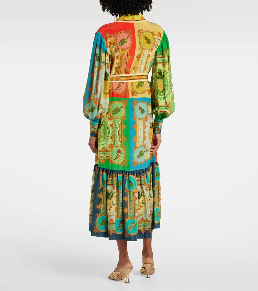 Alemais Monte printed linen shirt dress