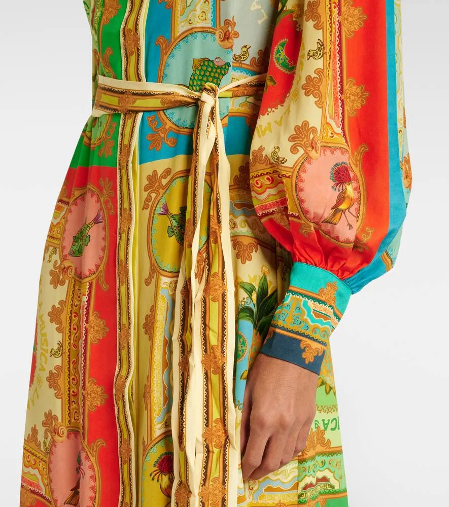 Alemais Monte printed linen shirt dress
