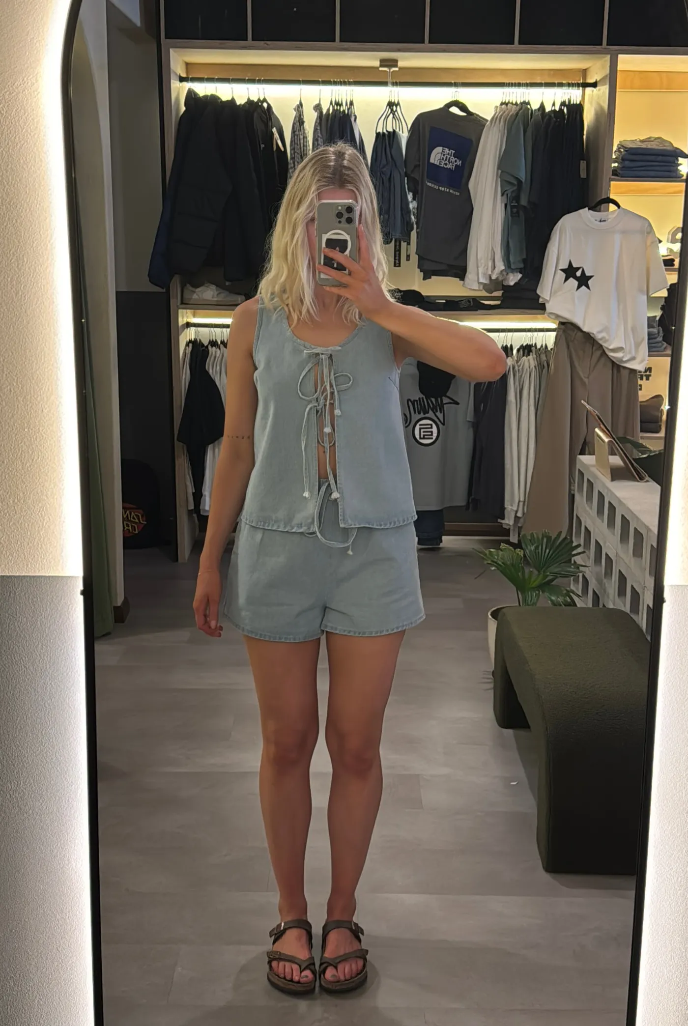 Essie Denim Top in Light Blue