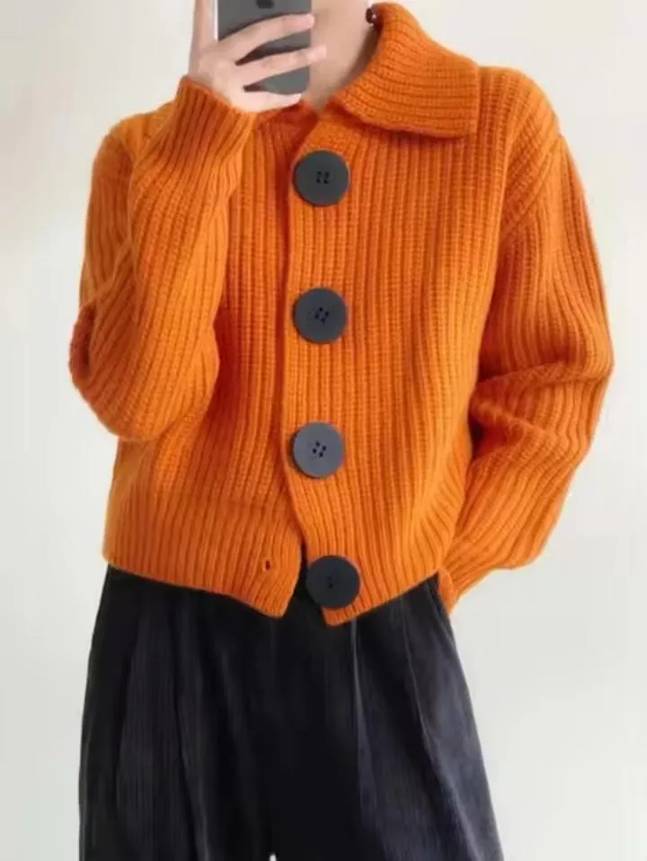 Fashion Women's Oversized Buttons Sweater Coat   456174