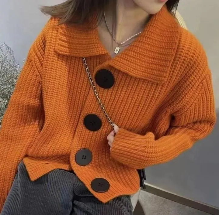Fashion Women's Oversized Buttons Sweater Coat   456174