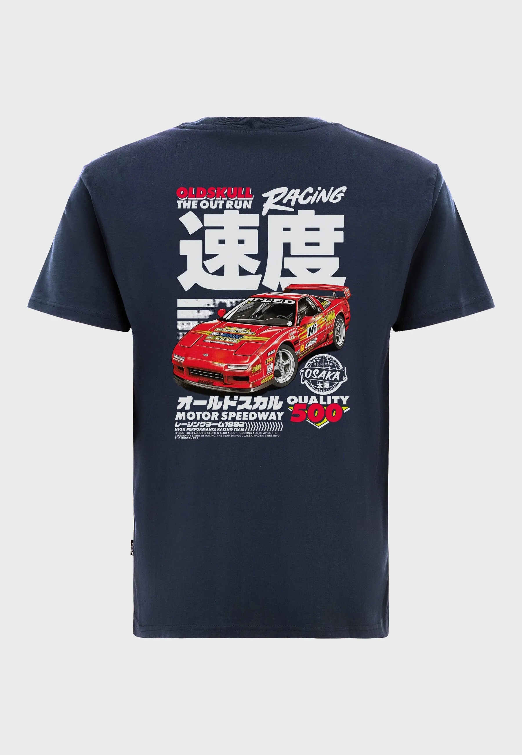 Flashback Racer Backprint T-Shirt Navy Blue