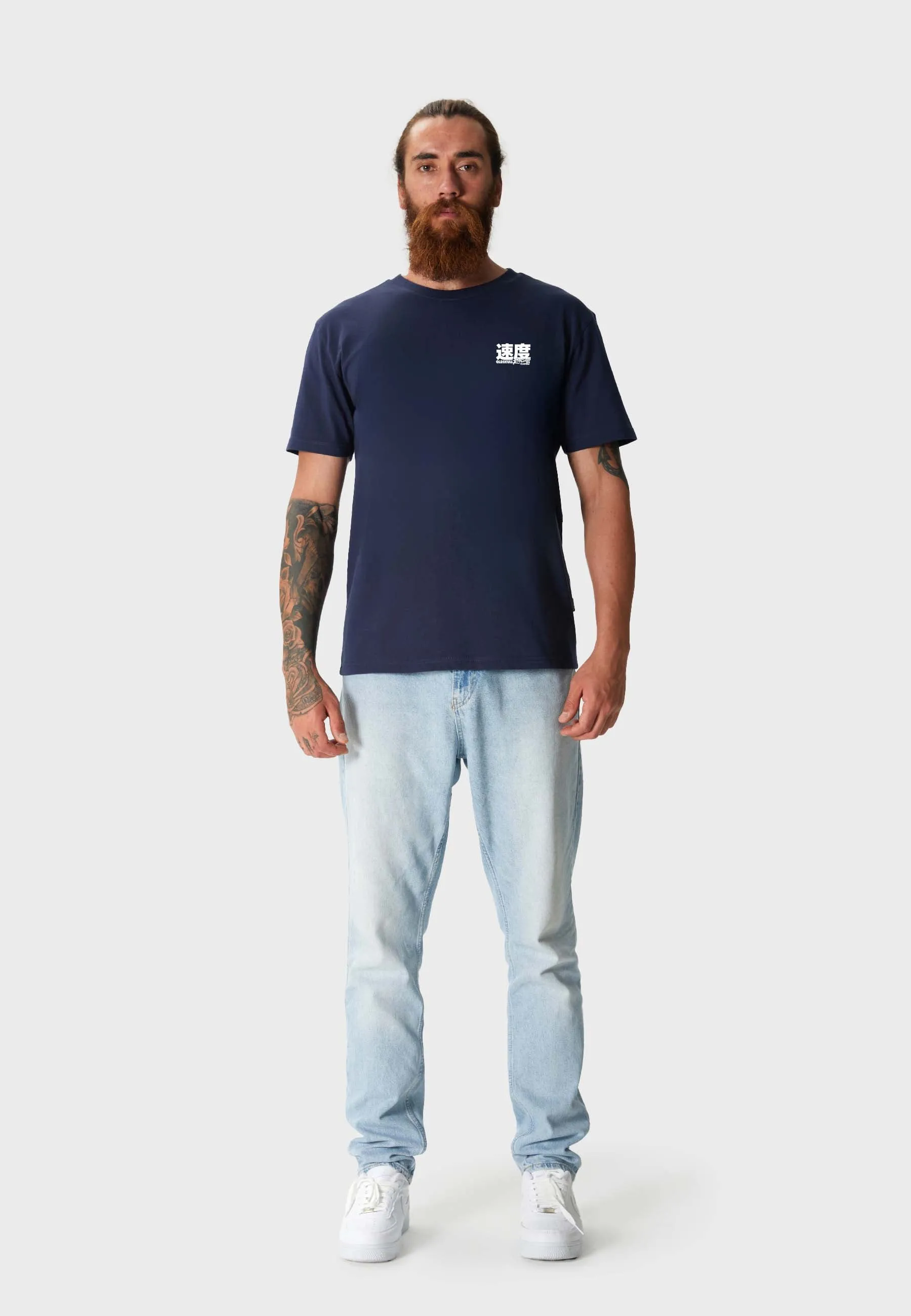 Flashback Racer Backprint T-Shirt Navy Blue