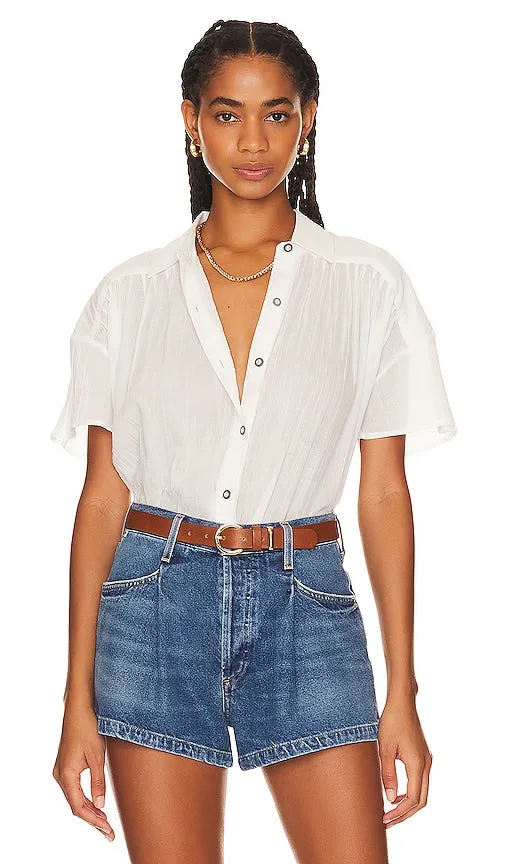 Free People x We The Free Float Away Shirt in White