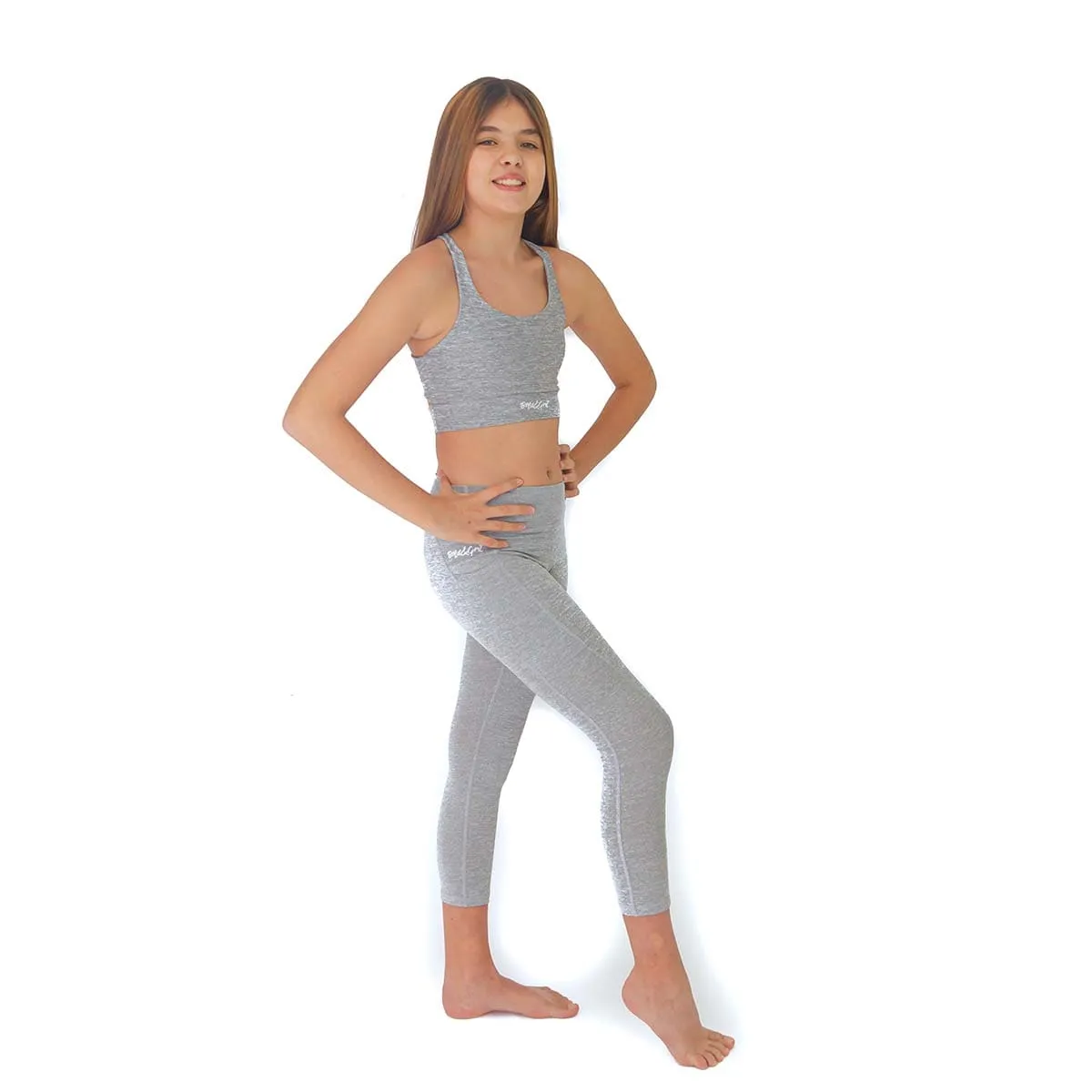 GIRLS' ENERGY SILVER SPORT BRA