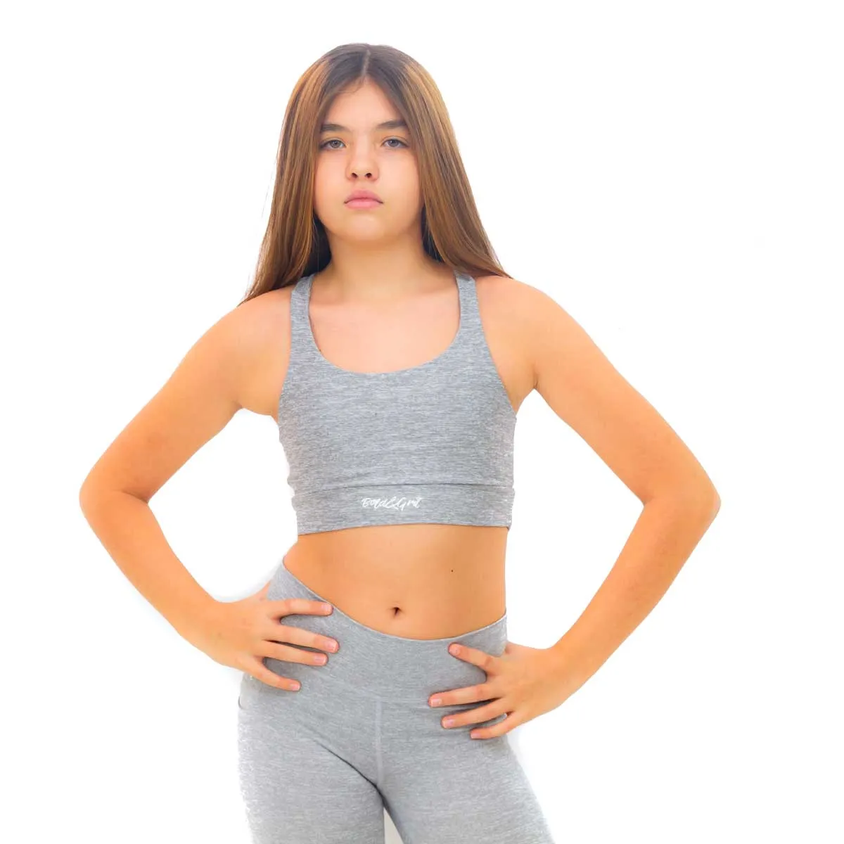 GIRLS' ENERGY SILVER SPORT BRA