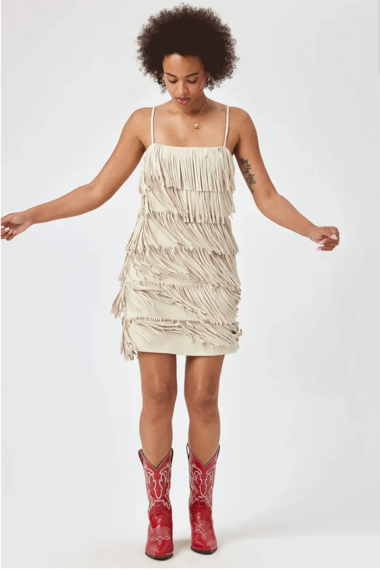 Indio Fringe Suede Dress