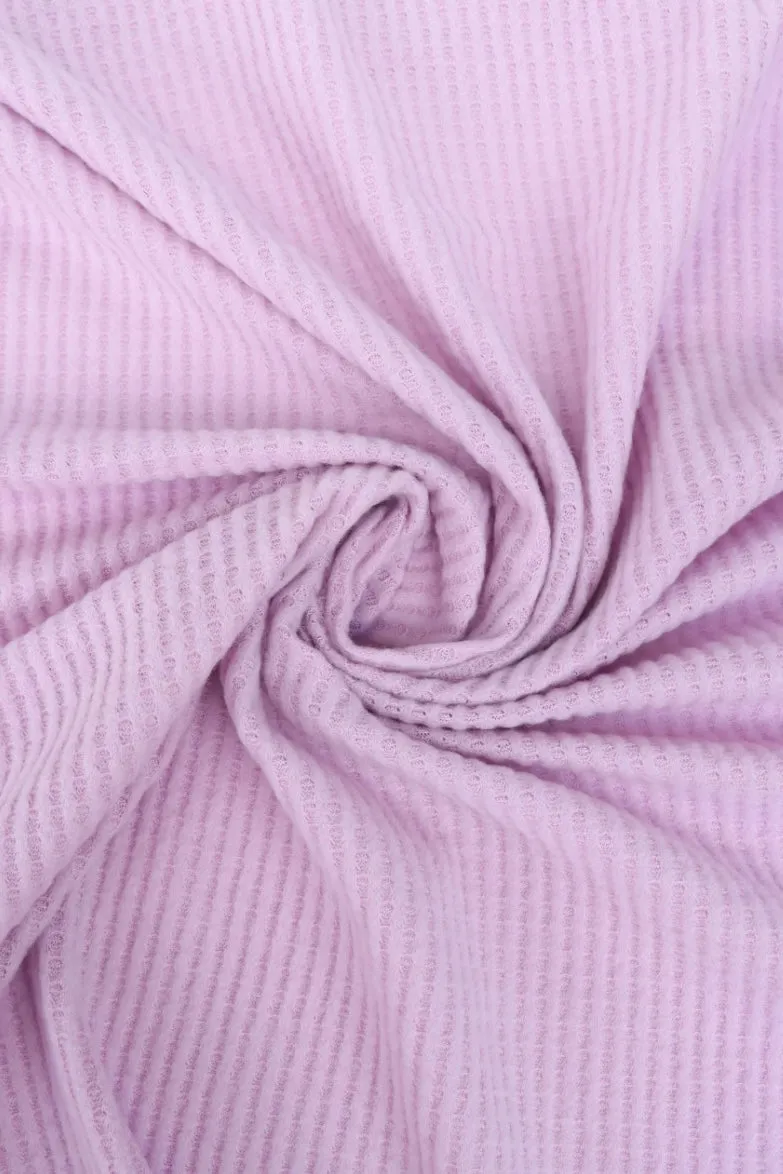 Lavender Brushed Waffle Sweater Knit
