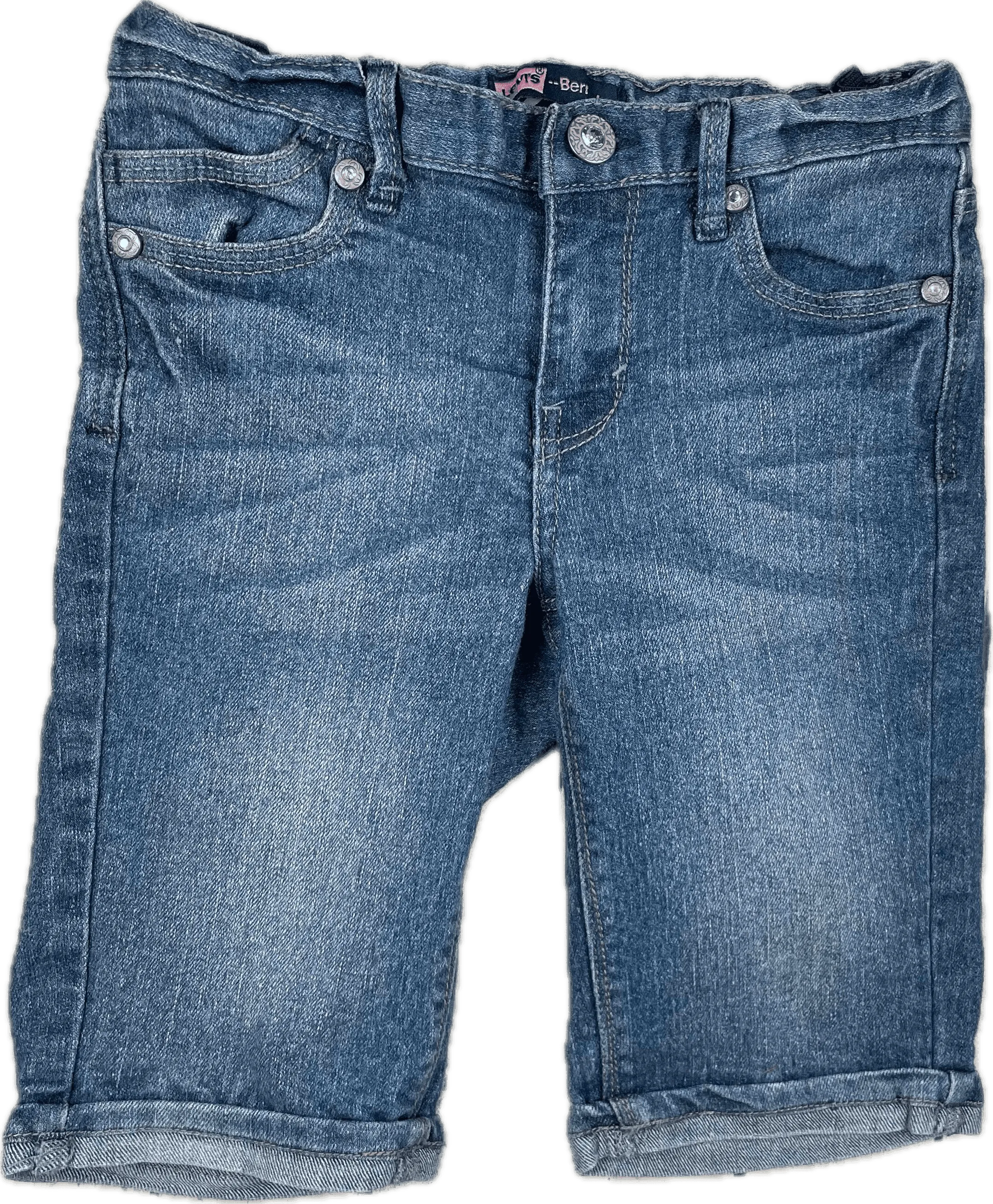 Levis 'Bermuda' Girls Long Denim Shorts - Size 8
