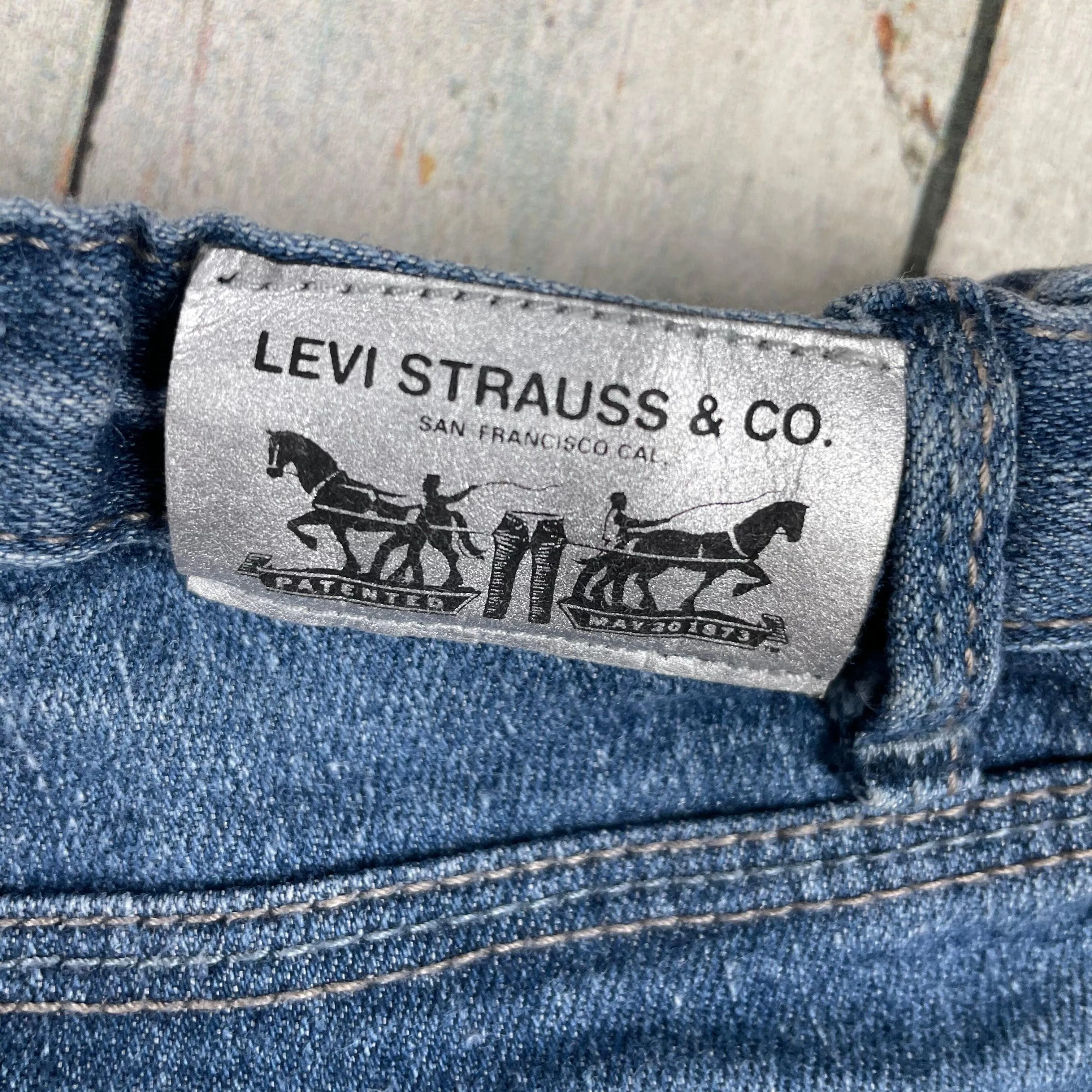 Levis 'Bermuda' Girls Long Denim Shorts - Size 8