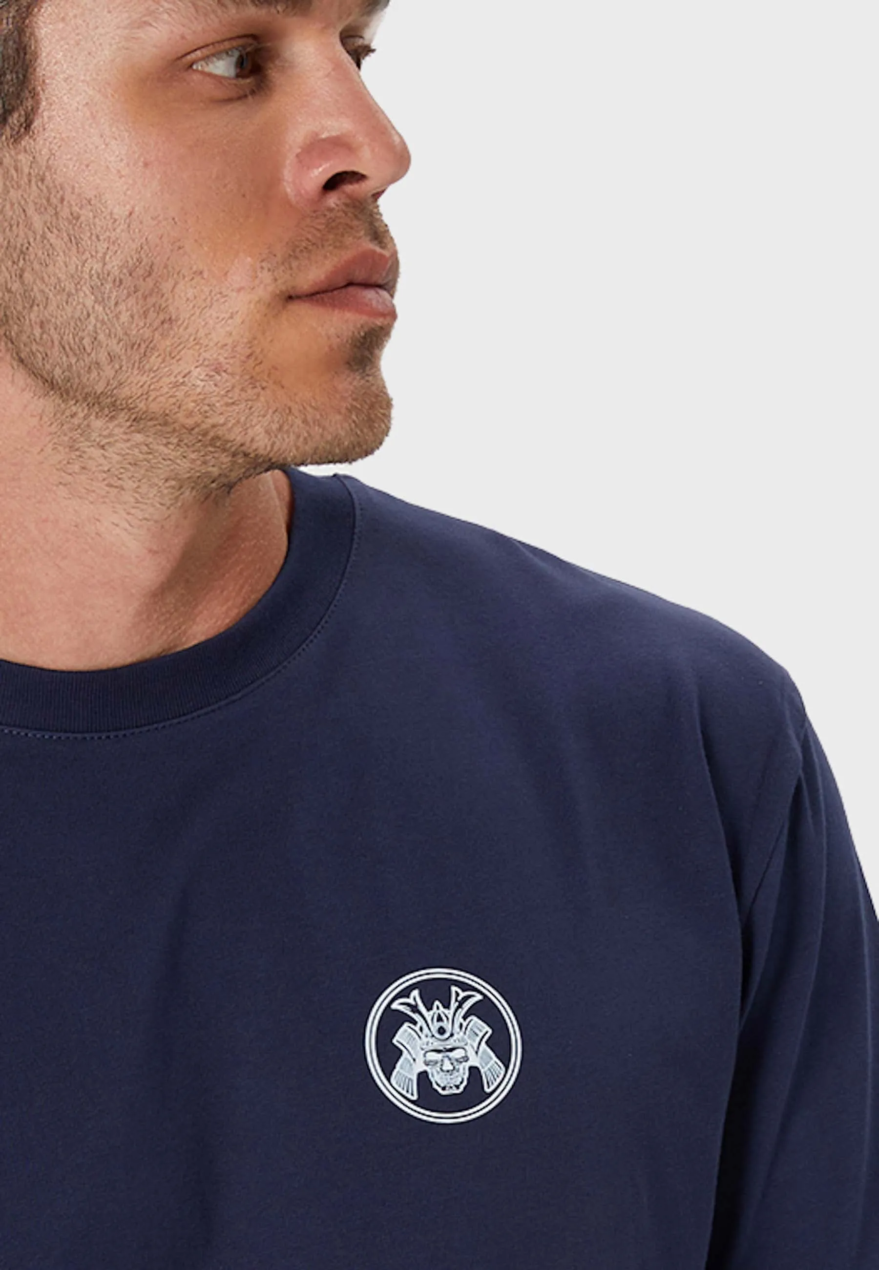 Oldskull Basic Samurai T-Shirt Navy Blue