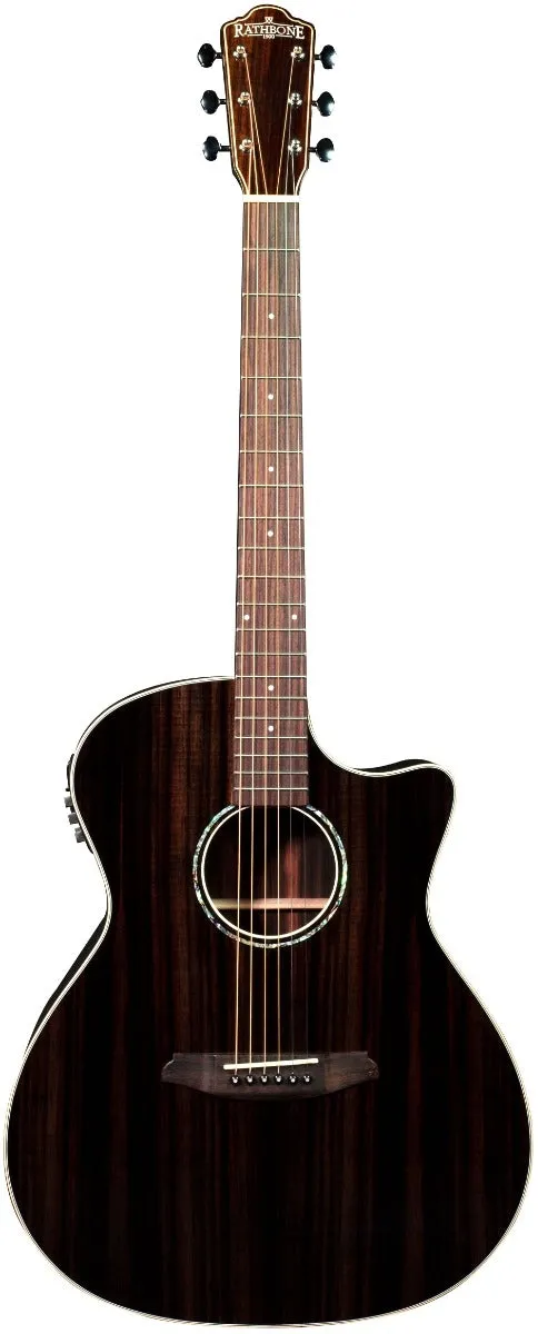 Rathbone R3ECE - No 3 Ebony Double Top Electro Cutaway