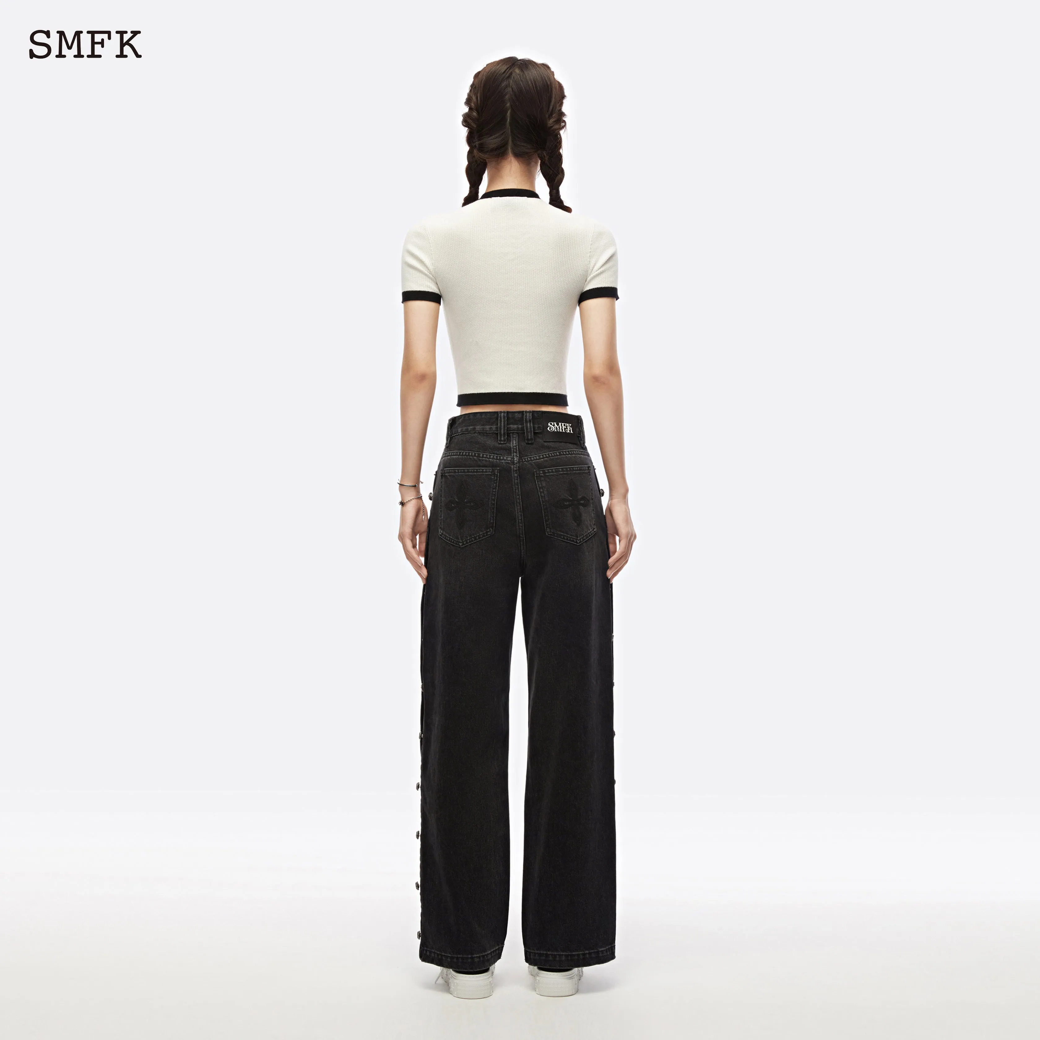 Skateboard Deconstructed Jeans Black