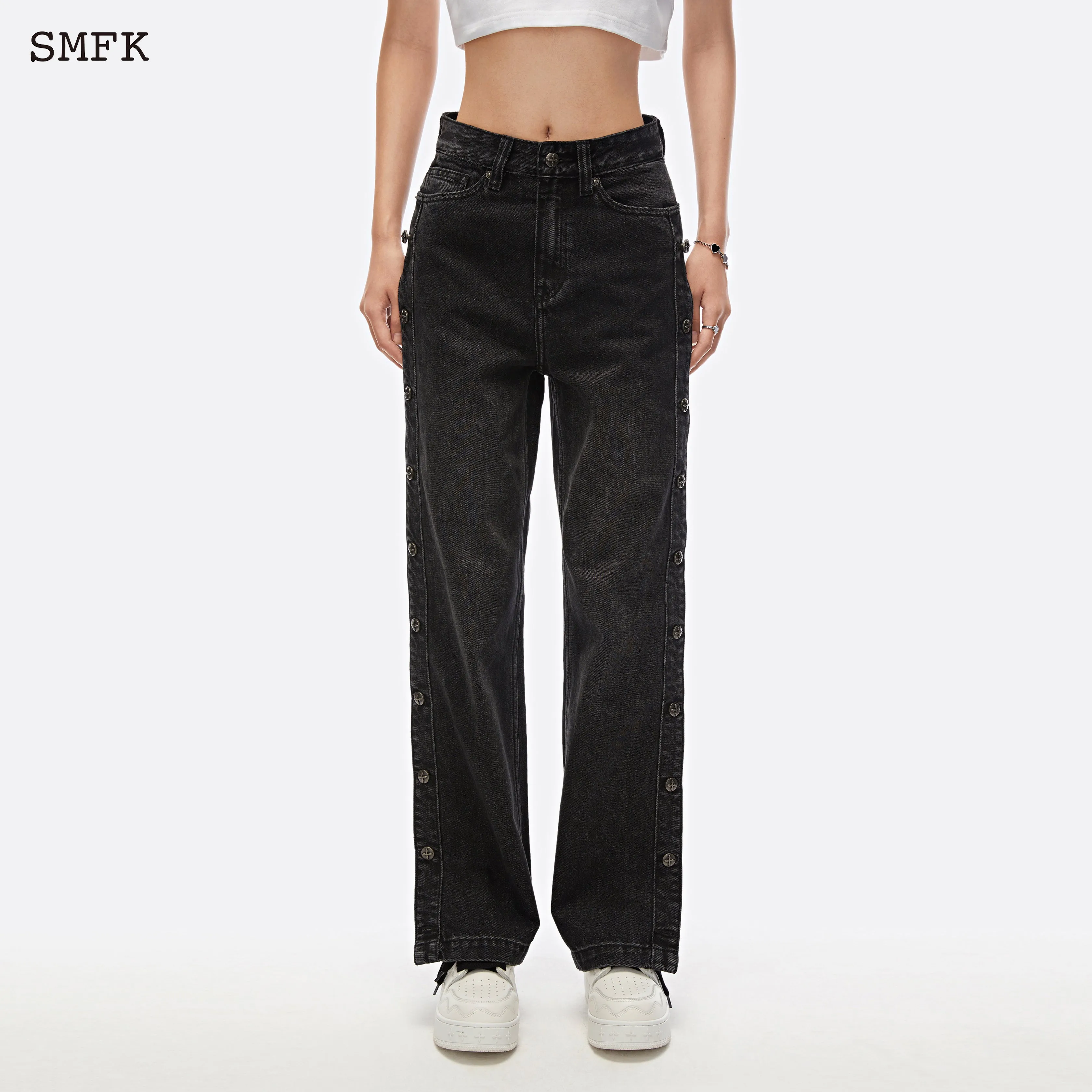 Skateboard Deconstructed Jeans Black